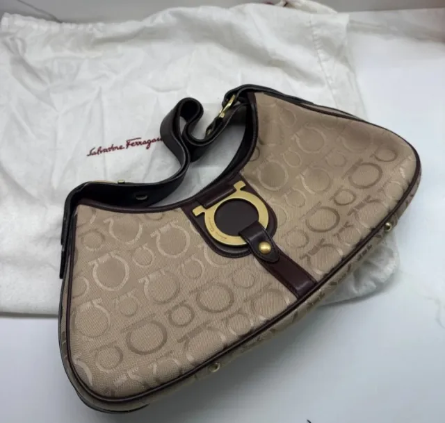 Bolso Salvatore Ferragamo Beige Marrón