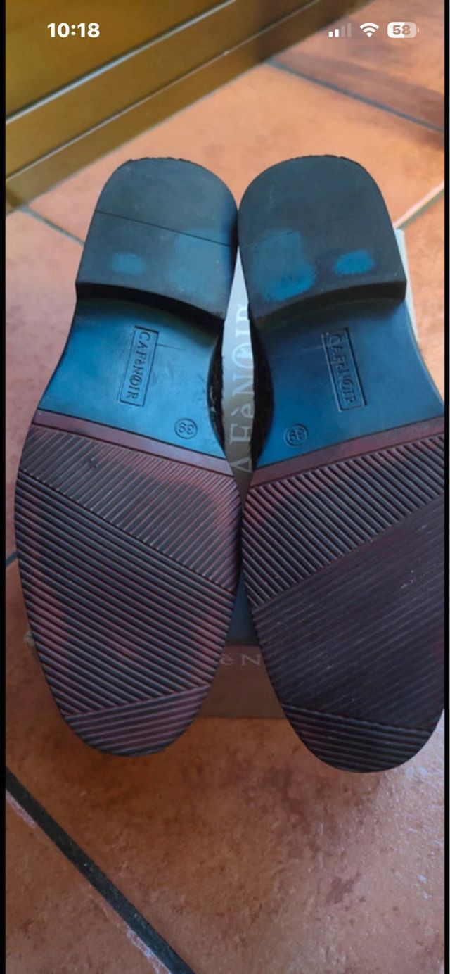 Zapatos Café Noir Piel Ante Mujer Talla 39