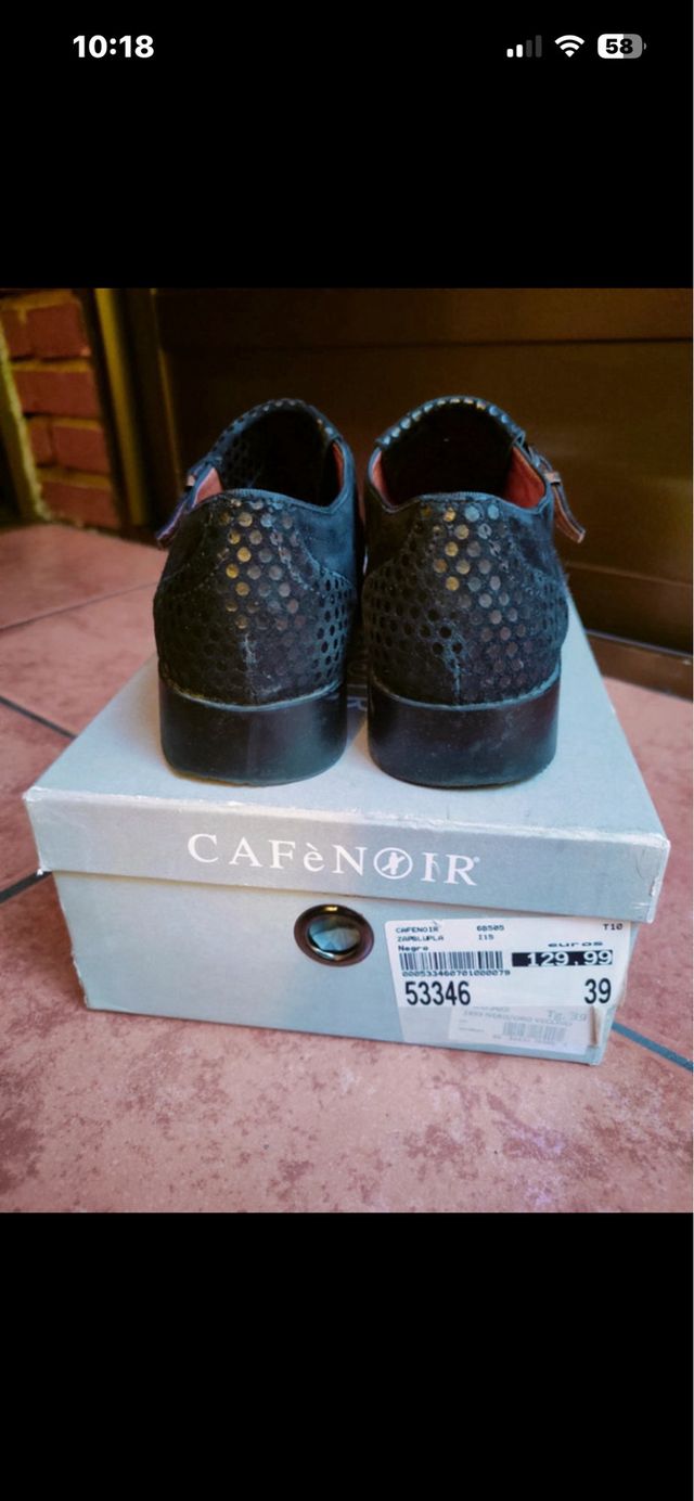 Zapatos Café Noir Piel Ante Mujer Talla 39