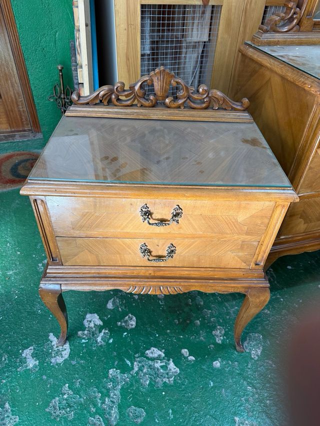 Dormitorio completo madera y cristal