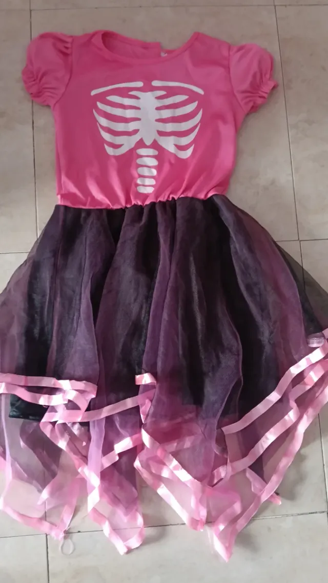 Disfraz esqueleto niña talla 7-10años