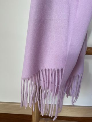 Natale Sciarpa stola lilla/rosa con frange