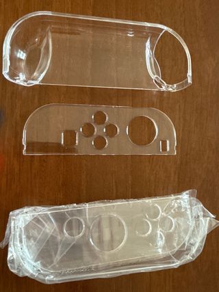 Carcasa Joy-Con Switch Transparente + Grips