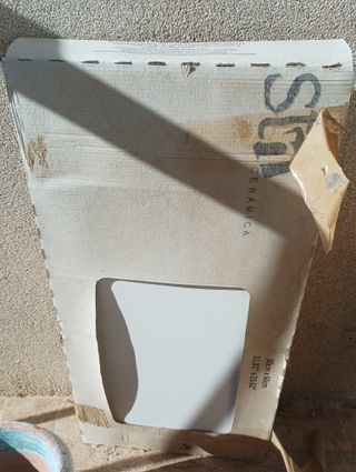 Azulejos marrón y azulejos blanco