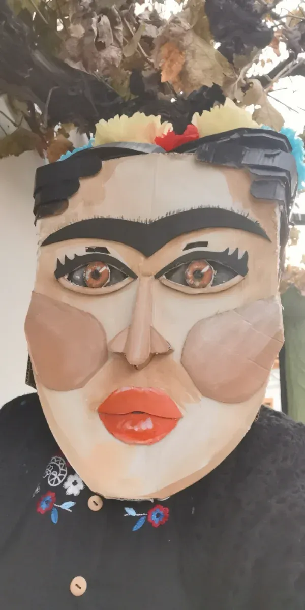 Máscara Cabeza Frida Kahlo y Diego Rivera