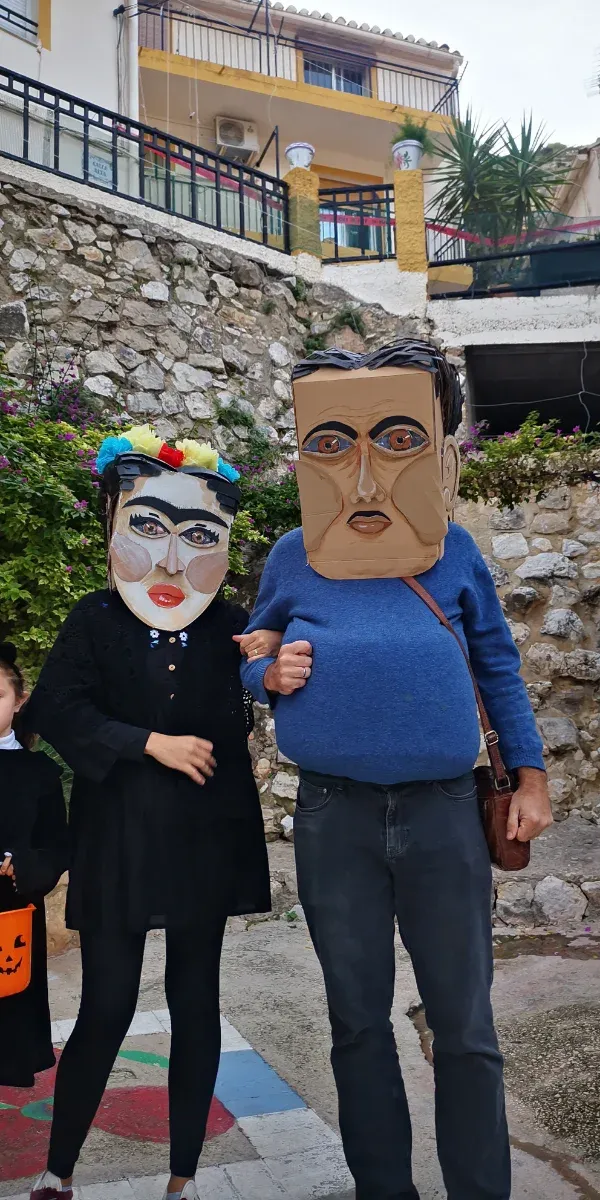 Máscara Cabeza Frida Kahlo y Diego Rivera