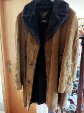 Cappotto uomo velluto imbottito pelliccia