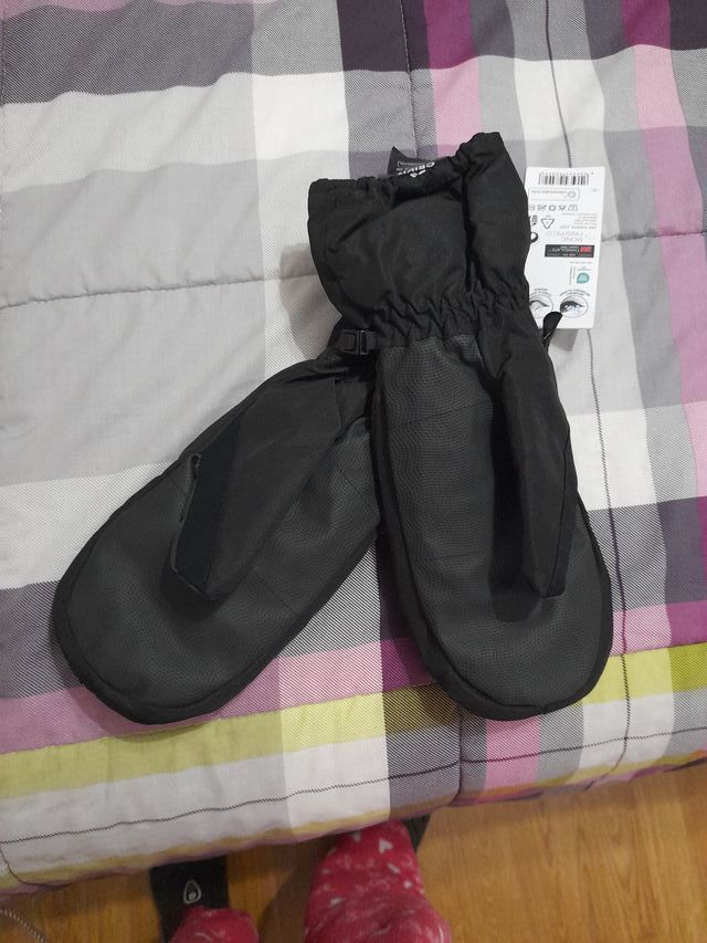 Guantes de nieve CRIVIT hombre negros y rojos