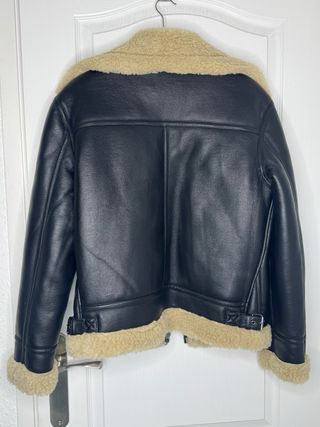 Chaqueta Zara Talla S Negra/Beige