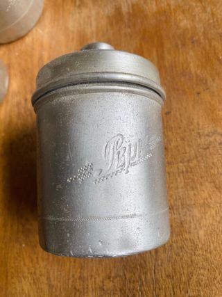 3 Botes Aluminio Antiguos Especias