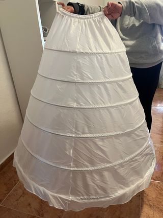 Cancán blanco de tul para vestido.