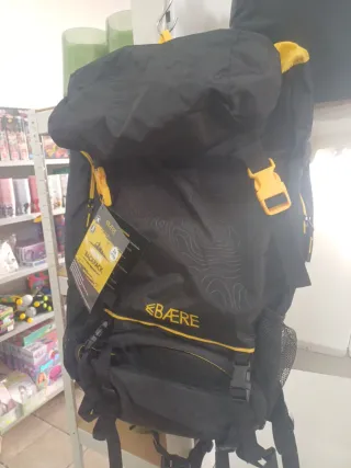 Zaino trekking BÆRE nero/giallo 34L