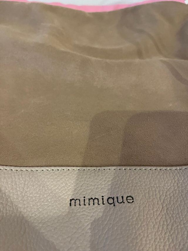 Mochila Mimique Piel Beige y Rosa