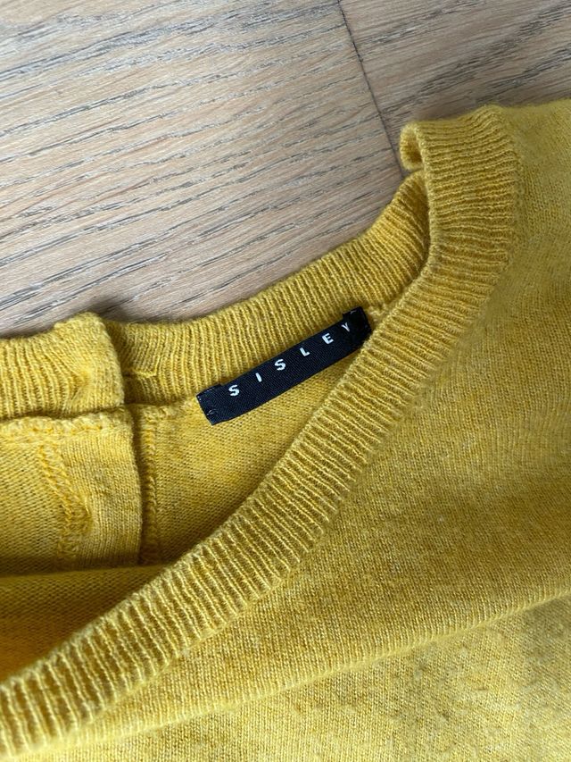 Maglione lana Sisley giallo ocra taglia 42