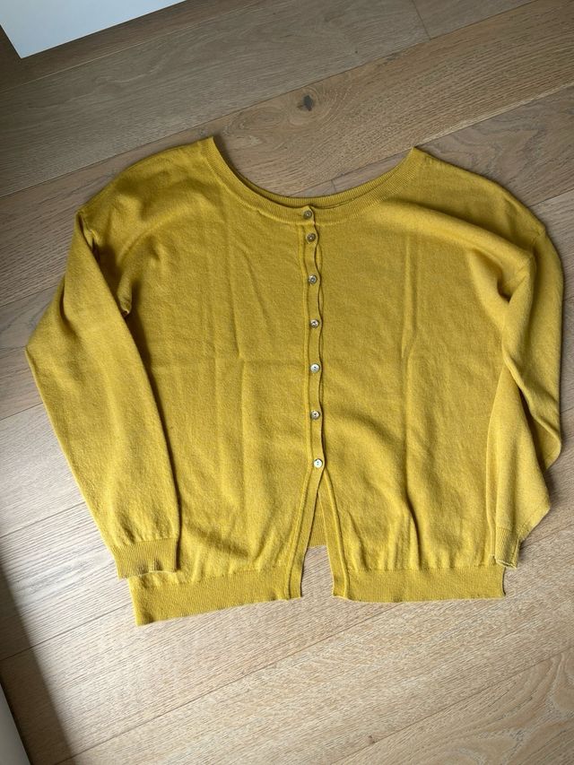 Maglione lana Sisley giallo ocra taglia 42