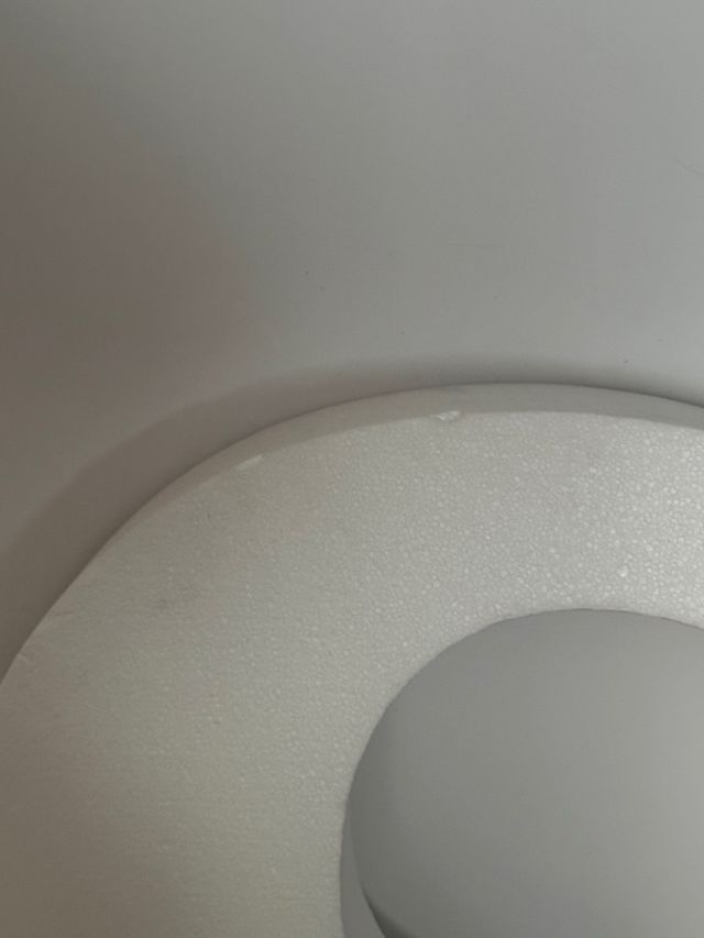 Letra S de porexpán blanca