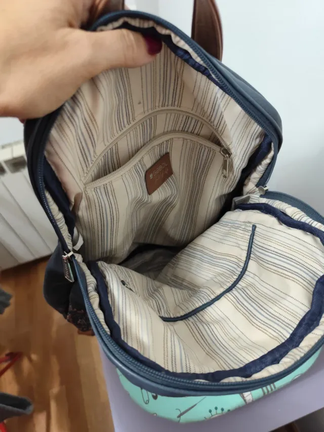 Mochila Gabol Azul y Marrón