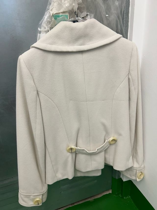 Abrigo paño blanco T38