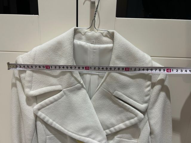 Abrigo paño blanco T38