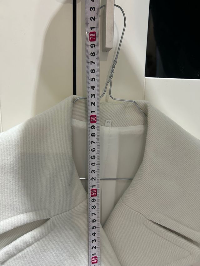 Abrigo paño blanco T38