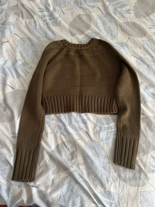 Jersey punto corto verde oliva talla M