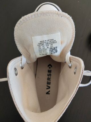 Converse All Star Beige/Blanco talla 36