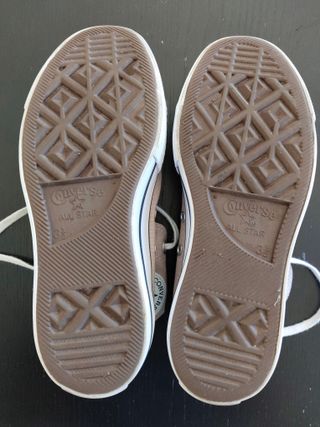 Converse All Star Beige/Blanco talla 36