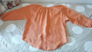 Camisa de lino naranja