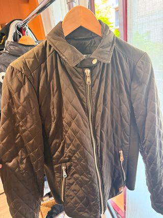 Cazadora acolchada marrón/verde