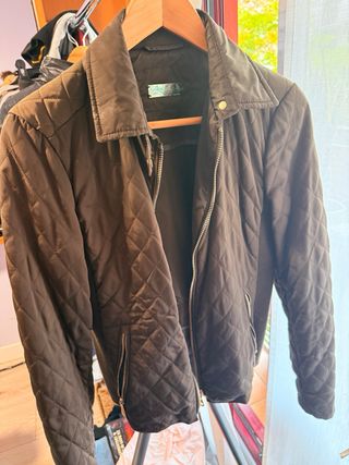 Cazadora acolchada marrón/verde