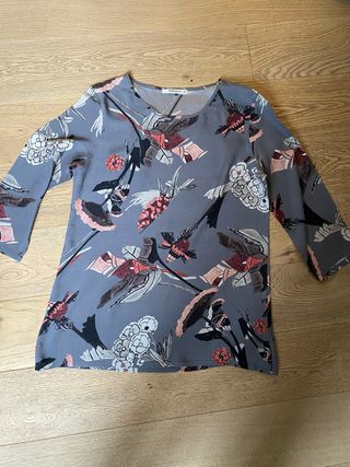 Blusa Kangra seta fantasia grigio