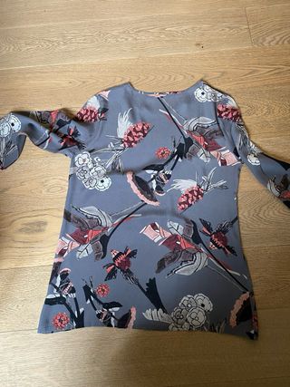 Blusa Kangra seta fantasia grigio