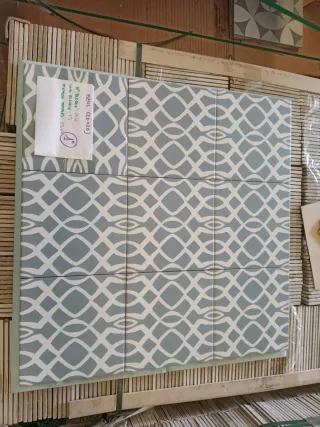 Suelo/Azulejo imitación hidráulico azul 20x20