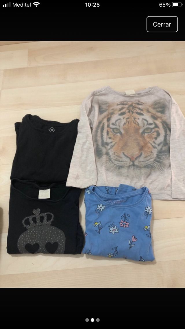 Lotto di 4 magliette a manica lunga 3-4 anni