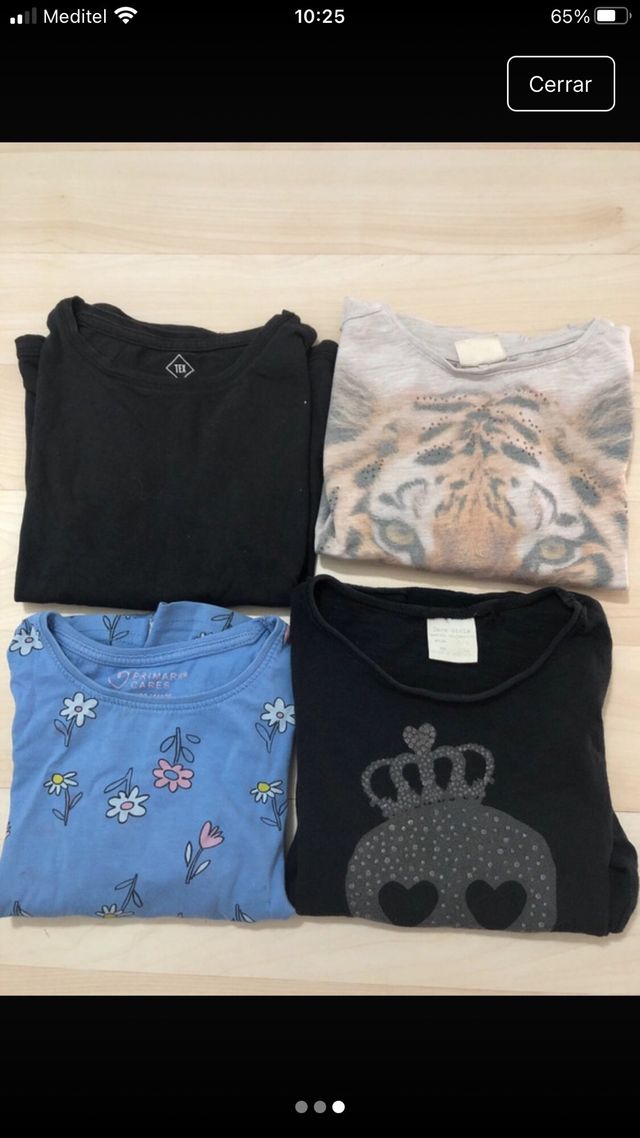 Lotto di 4 magliette a manica lunga 3-4 anni