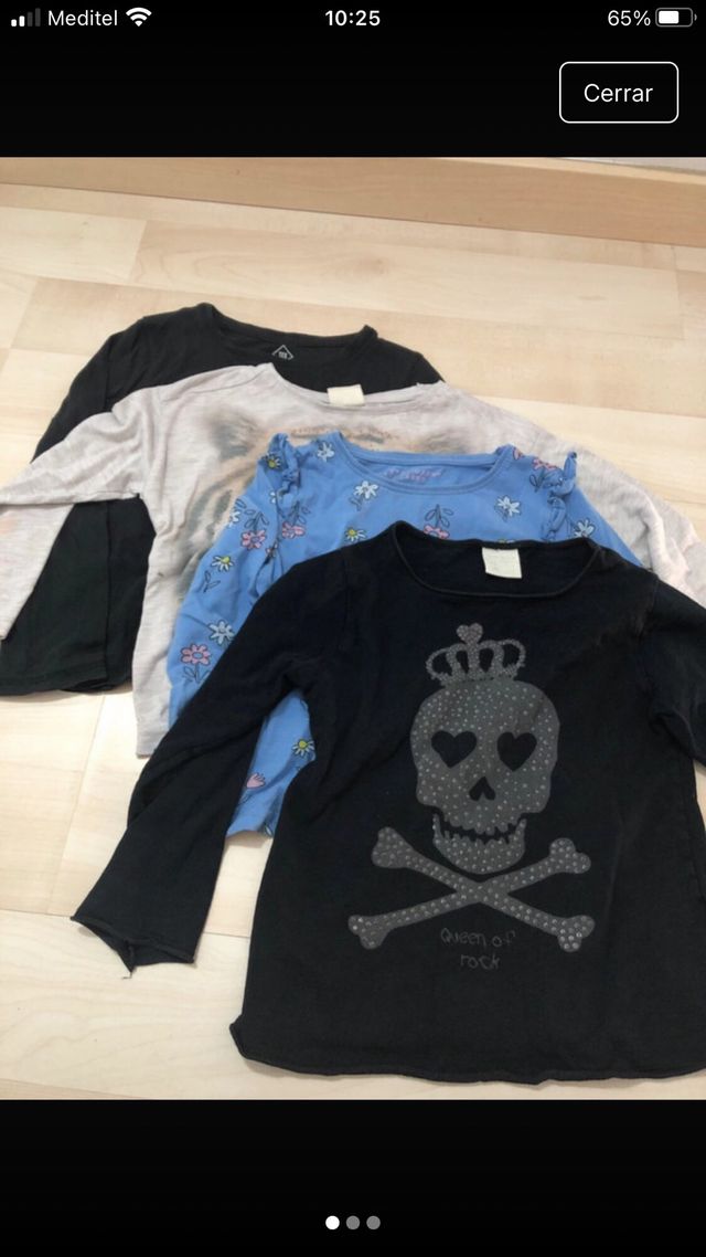 Lotto di 4 magliette a manica lunga 3-4 anni