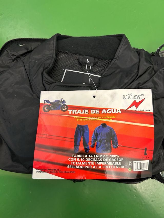 Traje de agua moto PVC 100% impermeable talla L