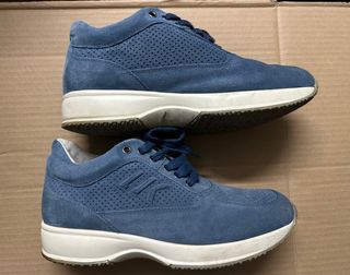 Scarpe Uomo Pelle Blu e Bianche