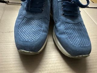 Scarpe Uomo Pelle Blu e Bianche