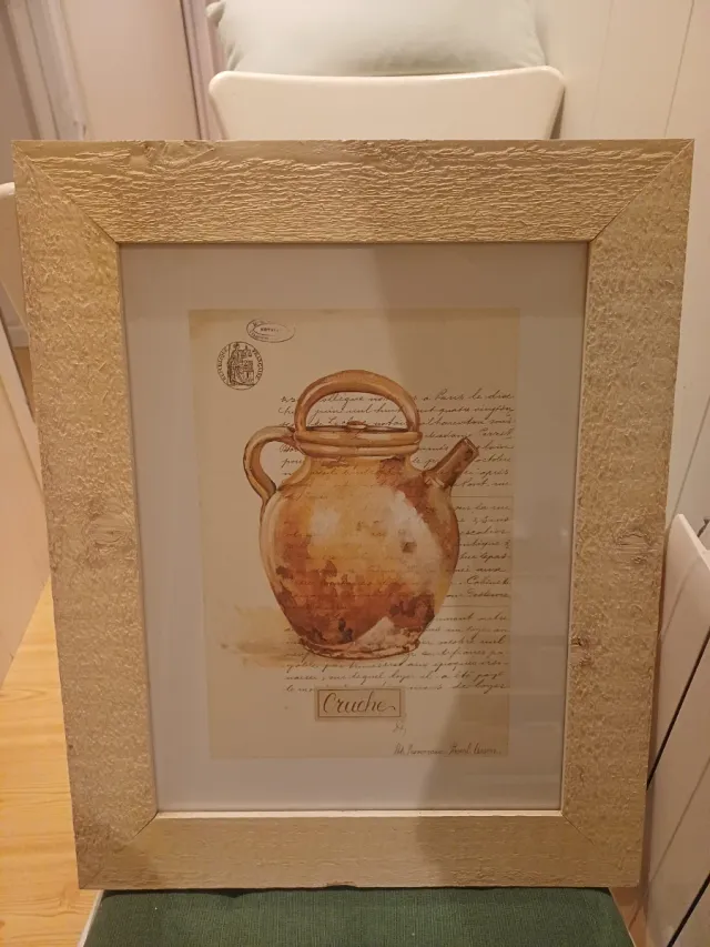 Cuadro decorativo jarra antigua