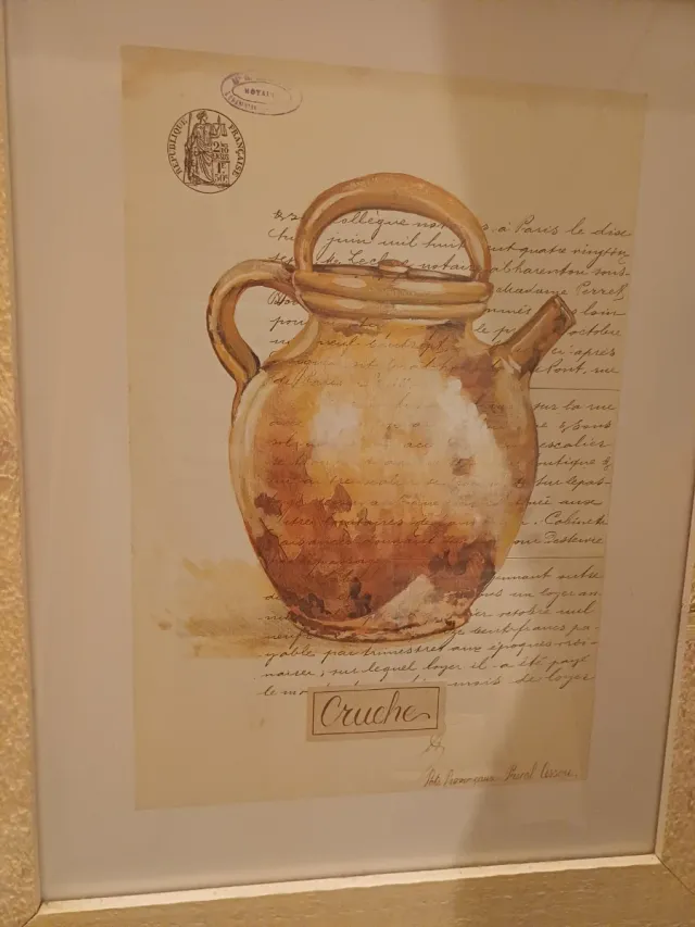 Cuadro decorativo jarra antigua