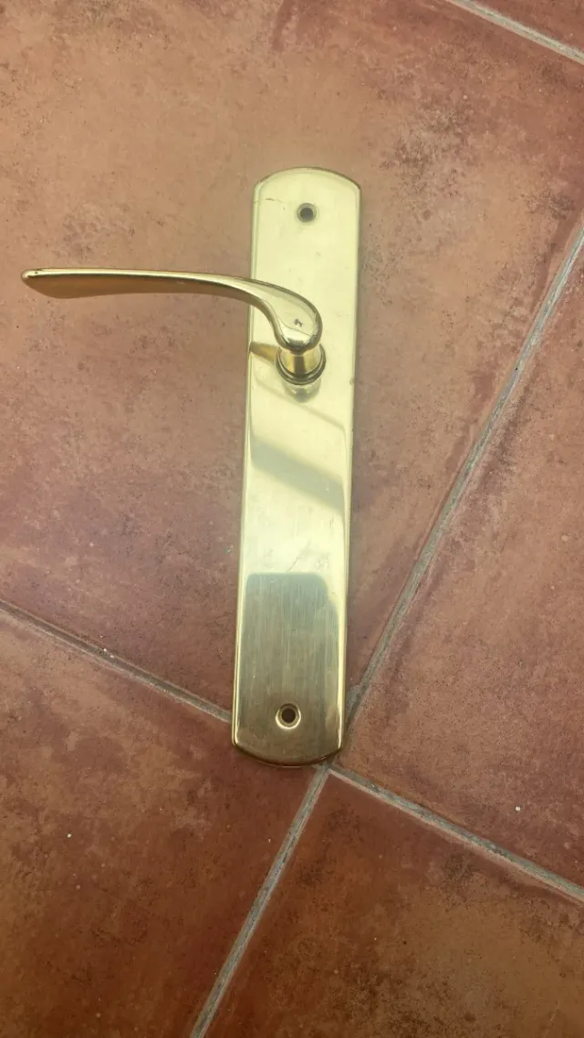 Picaporte de puerta dorado