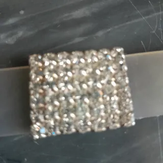 Bracciale in gomma con strass