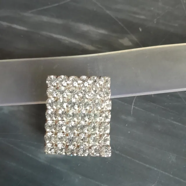 Bracciale in gomma con strass