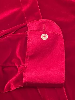 Camicia in velluto e raso rossa