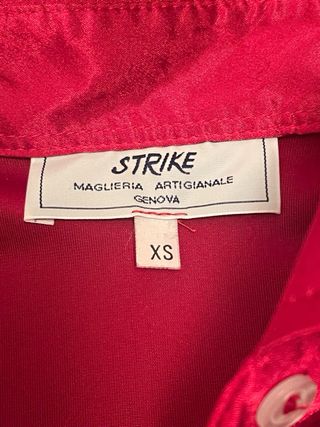 Camicia in velluto e raso rossa