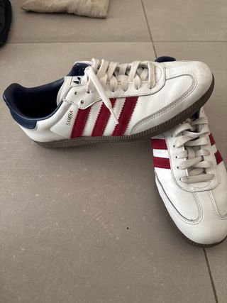 Adidas Samba Bianche Rosse Uomo Tg.
