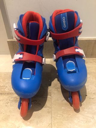 Patines en línea Talla 30-32 Azul ajustables