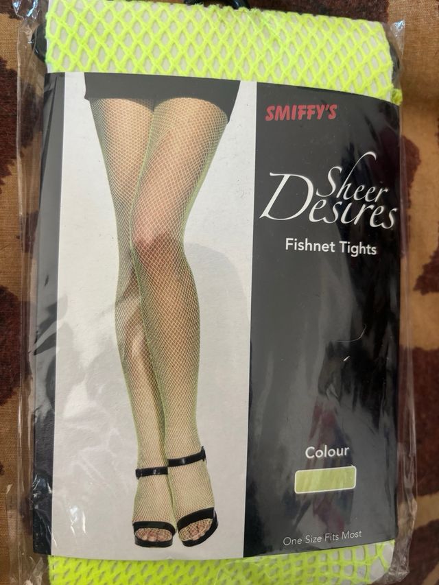 Lote 2 Pantys Neón Verde Sin Pies y media rejilla