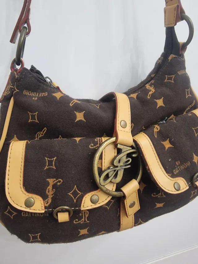 Borsa vintage Gattinoni monogram marrone